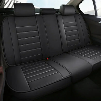Ensemble complet de housses de siège de voiture en cuir PU, protection de banc fendue avant et arrière, quatre saisons universelles, adaptées à la plupart des accessoires de voiture SUV