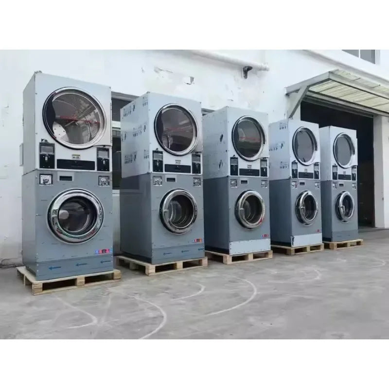 Combinaison laveuse et sèche-linge empilés à pièces