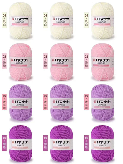 12 pièces 300g fil de lait fait à la main grossier bricolage tissage boule de fil pour pull chapeau écharpe et autres vêtements doux Crochet fil à tricoter