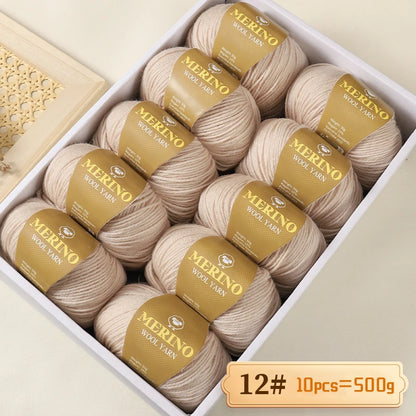 500 g de fil de laine d'alpaga mi-fin 212 de haute qualité, adapté au tricot de pulls, d'écharpes et de chapeaux, 10 écheveaux/paquet