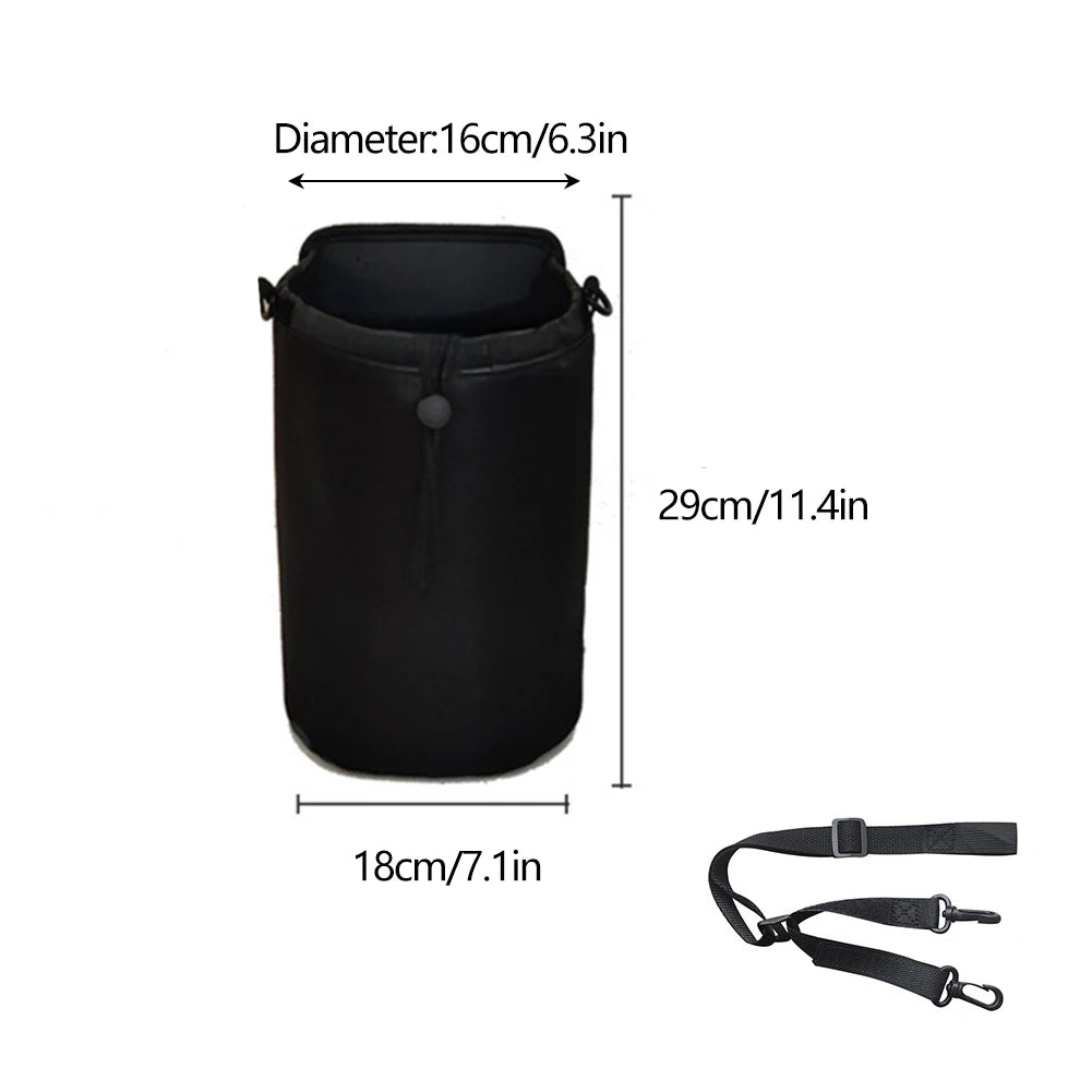 Support de bouteille d'eau universel pour console centrale avec poche de rangement, sangle réglable, organisateur intérieur de voiture
