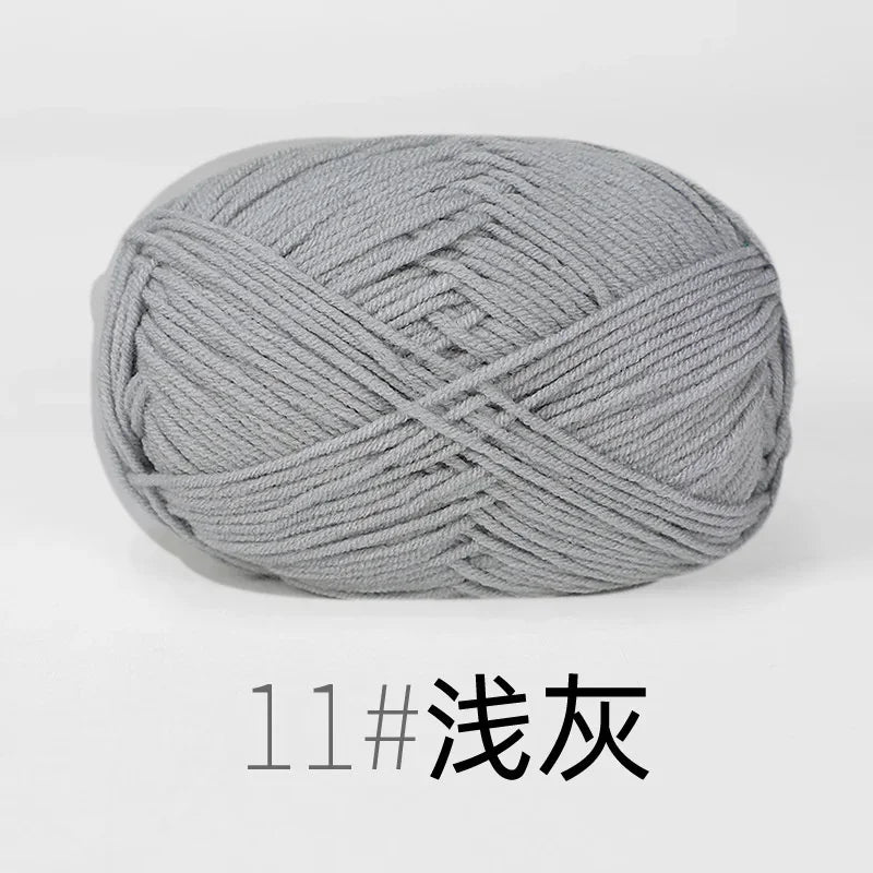 Fil de Lanas teint en coton au lait, 86 couleurs, 4 plis, pour bébé, chapeau, écharpe, pull, poupées, artisanat fait à la main