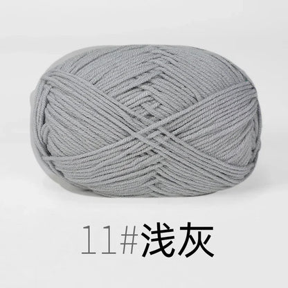 Fil de Lanas teint en coton au lait, 86 couleurs, 4 plis, pour bébé, chapeau, écharpe, pull, poupées, artisanat fait à la main
