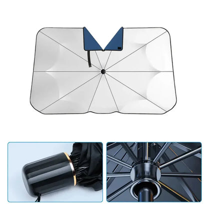 Pare-soleil pliable à col en V pour pare-brise de voiture, ombrage de protection d'isolation automatique, accessoires extérieurs de voiture, parapluie, 1PC