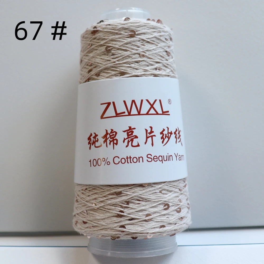   Блэк – fil de coton à paillettes, 100g, 800M, 3mm, décoration tricotée, crochet à la main, tricot jaune