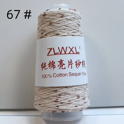   Блэк – fil de coton à paillettes, 100g, 800M, 3mm, décoration tricotée, crochet à la main, tricot jaune