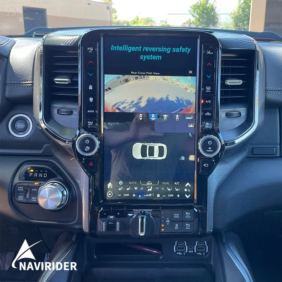 Autoradio Android 13 de 13.6 Pouces avec Écran Tactile et GPS, Lecteur Stéréo, Limitation Auto, Unité Centrale pour Dodge RAM 1500, 2500, 3500, 2019 - 2022