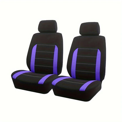 AUTO PLUS-Ensemble de Housses de Siège de Voiture Universelles en Polyester, Protection en Tissu Uni Bicolore, Accessoires Automobiles