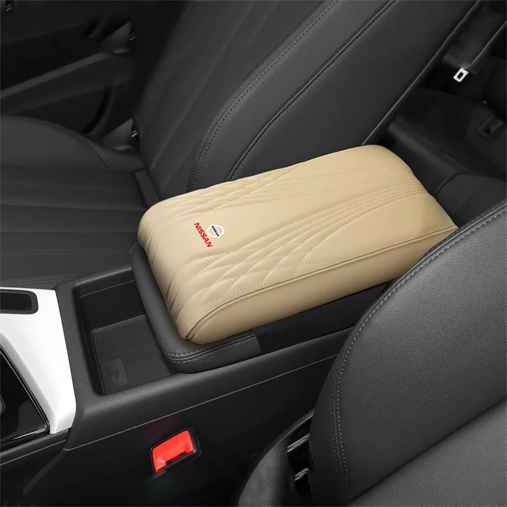 Coussin de protection pour accoudoir de voiture en cuir PU, mousse à mémoire de forme, pour console centrale, pour Nissan Nismo Qashqai, 1 pièce