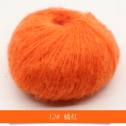 Fil Mohair tricoté à la main, 25g, 1 pièce, ligne de laine chaude au Crochet, pull shwal, écharpe