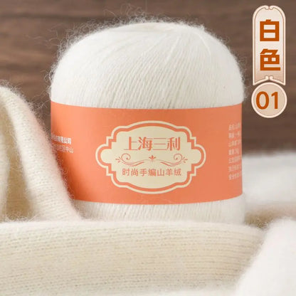 Fil de cachemire mongol chaud 100 g/ensemble, 3 plis, pour pull, gants, Crochet, écharpe à tricoter, fil de laine, doux pour la peau, uni, 100%