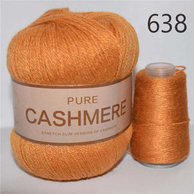 Fil de cachemire pour un crochet 3 plis peigné pur mongol chaud doux tissage flou tricot fil à main en cachemire 5 pièces