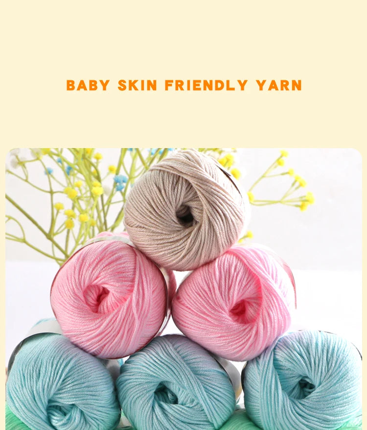 Fil de mélange de soie de luxe 6 pièces/ensemble, 50g chacun, fil à tricoter doux adapté aux pulls, couvertures et écharpes pour bébé, plusieurs couleurs