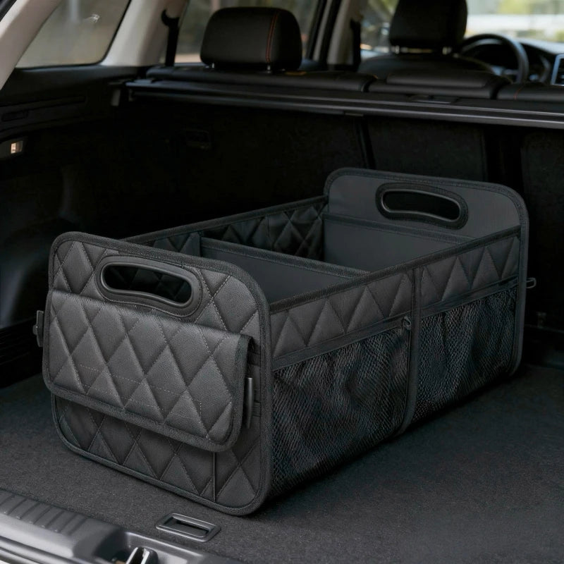 Organisateur de coffre de voiture pour SUV, organisateurs et rangement de voiture avec 6 poches, organisateur de coffre en Polyester imperméable pour accessoires de voiture