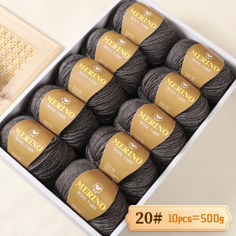 500 g de fil de laine d'alpaga mi-fin 212 de haute qualité, adapté au tricot de pulls, d'écharpes et de chapeaux, 10 écheveaux/paquet