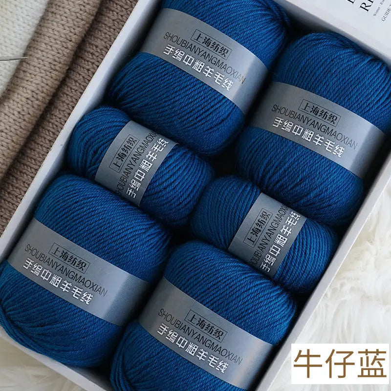 Fil de cachemire d'épaisseur moyenne, 500 g/ensemble, 4 plis, pour tricot au Crochet à la main, pull et pantalon, laine chaude, fil de laine 100%, doux pour la peau