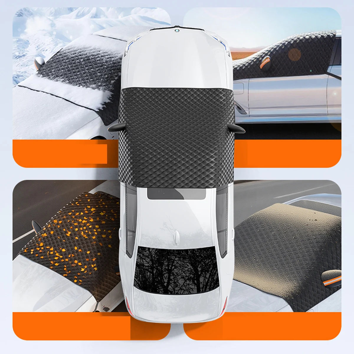 Couverture de pare-brise de voiture, bouclier de neige imperméable, auvent d'extérieur d'hiver, demi-couvercle de protection, pare-soleil de fenêtre avant externe