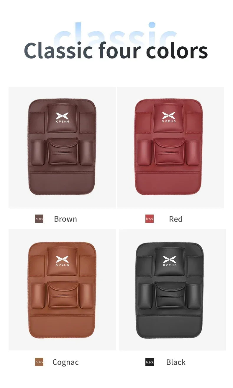 Sac de rangement arrière en cuir pour siège de voiture, anti-usure, coussin anti-rika, accessoires pour XPENG P5 P7 G3 G9 N5 F30 H93 BETA