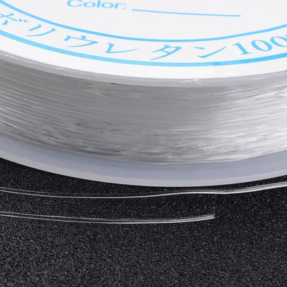10 rouleaux de fil élastique transparent 0.4mm environ 15.85 yards(14.5m)/rouleau