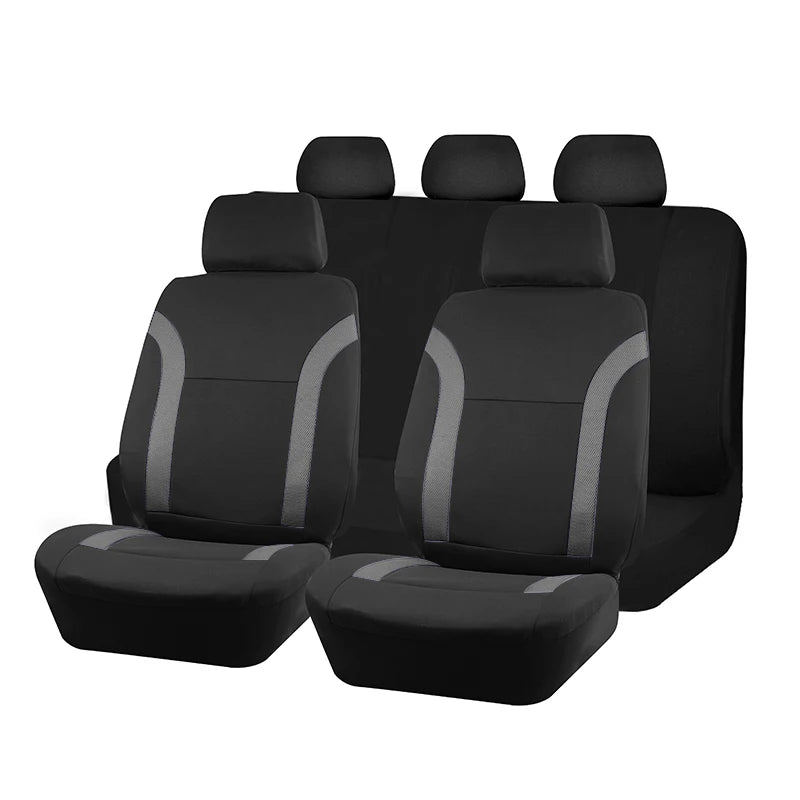 AUTO PLUS-Ensemble de Housses de Siège de Voiture Universelles en Polyester, Protection en Tissu Uni Bicolore, Accessoires Automobiles
