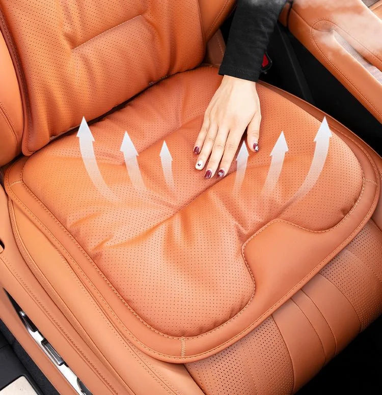 Housse de siège de voiture universelle en cuir, housse de coussin de taille pour siège de voiture, quatre saisons, coussin de Protection pour sièges intérieurs automobiles, accessoire de voiture