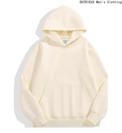 Sweat-shirt à capuche surdimensionné pour hommes et femmes, Simple et à la mode, couleur unie, haut à manches longues assorti, S-3XL