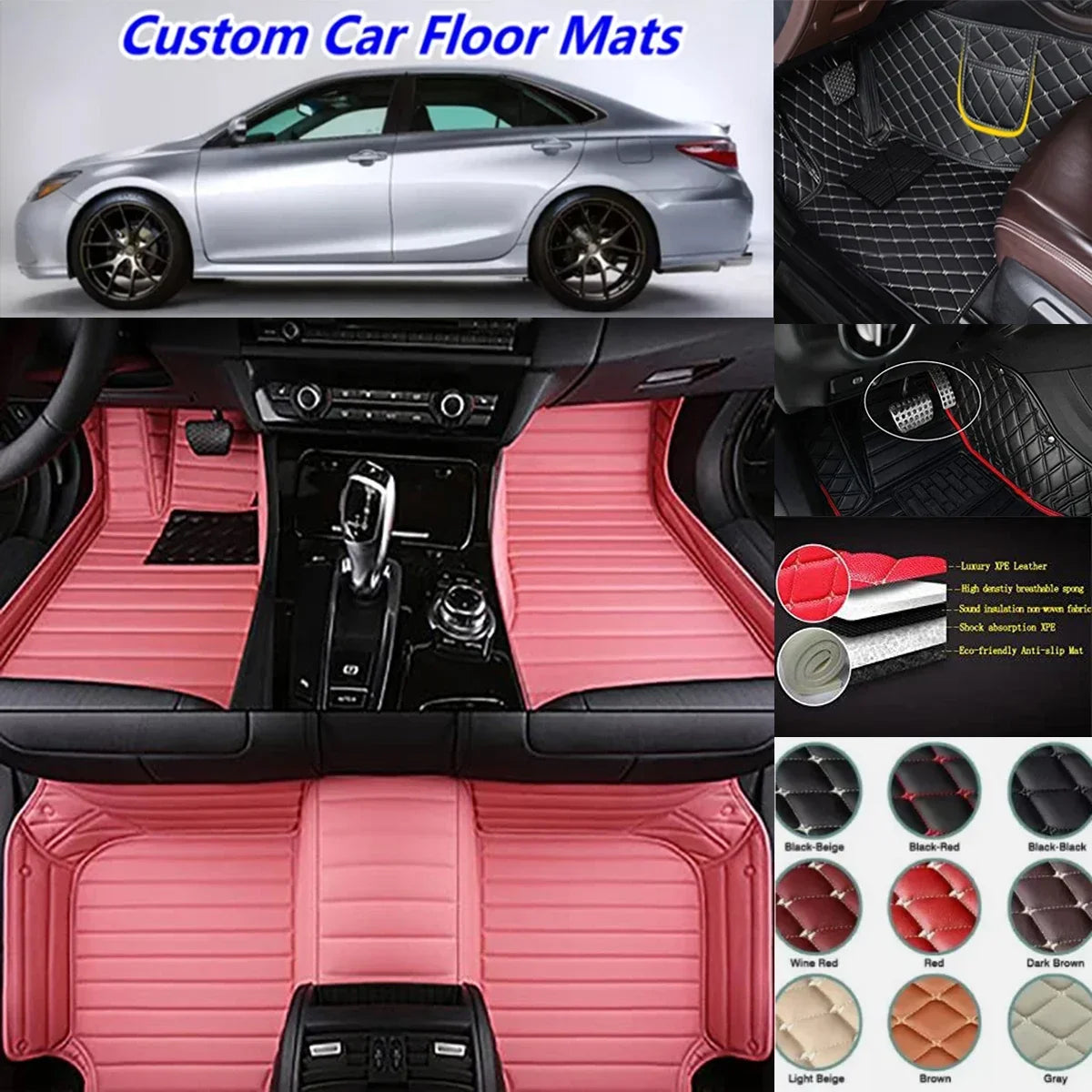 Pour Lynk & Co Z10 Z20 900 tapis de sol de voiture personnalisés tapis Auto en cuir PU imperméable pied Coche accessoire revêtement de sol
