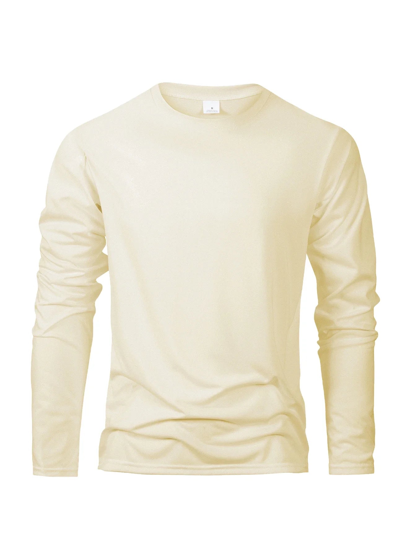T-shirts à manches longues pour hommes, décontractés, col rond, évacuant l'humidité, hauts de sport pour hommes, confortables et polyvalents