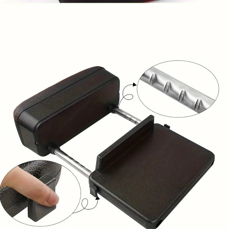 Boîte d'accoudoir de voiture universelle, Support de coude, Console centrale réglable, accessoires de voiture, organisateur d'espace de siège en cuir