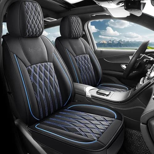 5 pièces housse de siège de voiture en cuir protecteur siège imperméable housses de siège automobile ensembles complets respirant ajustement universel couverture de sièges complets