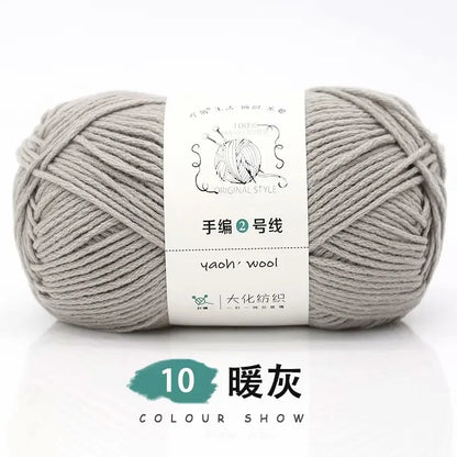 Fil de Coton Crocheté à la Main, 100g, Bricolage, Laine pour Bébé, Écharpe, Veste, Pull