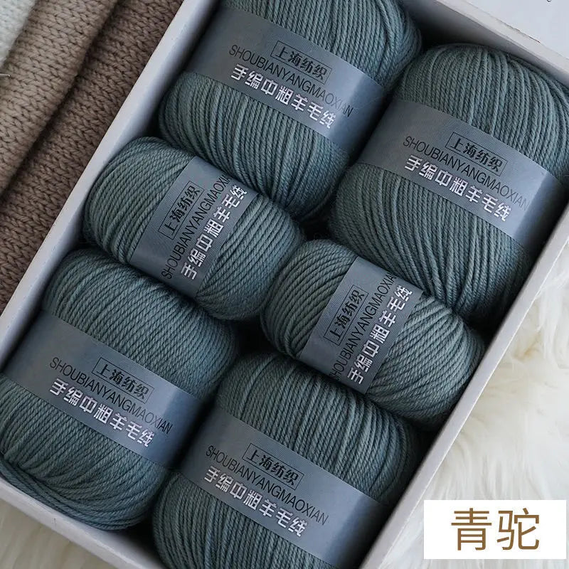 Fil de cachemire d'épaisseur moyenne, 500 g/ensemble, 4 plis, pour tricot au Crochet à la main, pull et pantalon, laine chaude, fil de laine 100%, doux pour la peau