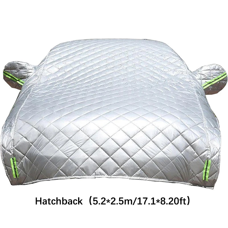 Juste de voiture universelle en coton contre la grêle, couverture complète extérieure, protection contre la pluie, le soleil, les UV, adaptée à diverses conditions météorologiques défavorables