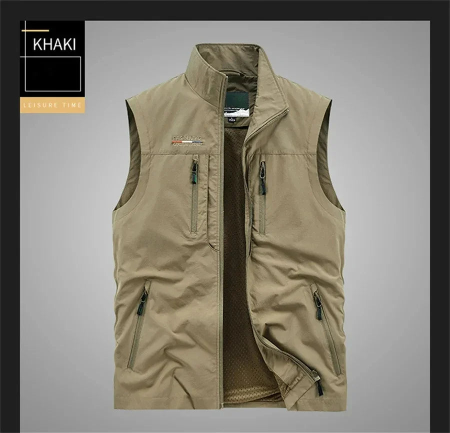 Veste sans manches pour hommes, gilet d'été pour Cargo, escalade, chasse, photographe en plein air, pêche, Camping, vêtements de travail, 2024