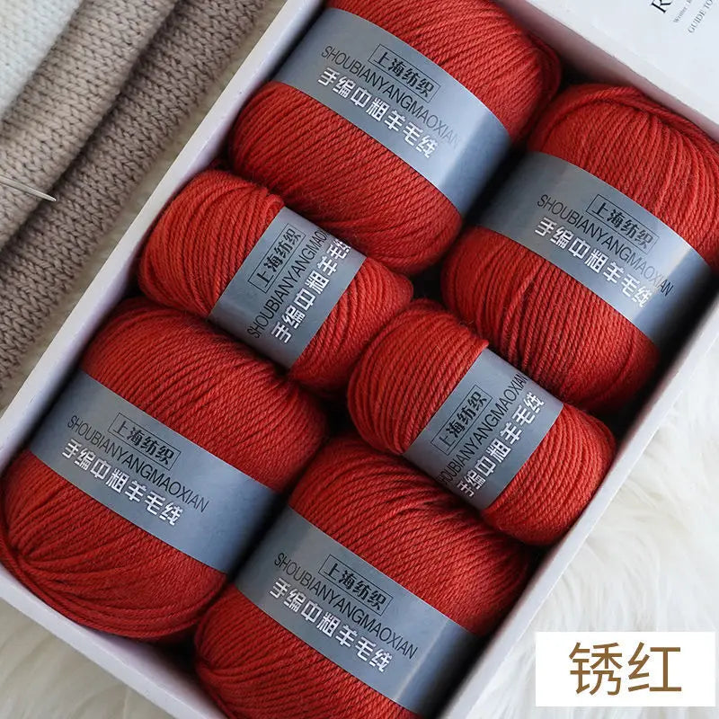 Fil de cachemire d'épaisseur moyenne, 500 g/ensemble, 4 plis, pour tricot au Crochet à la main, pull et pantalon, laine chaude, fil de laine 100%, doux pour la peau
