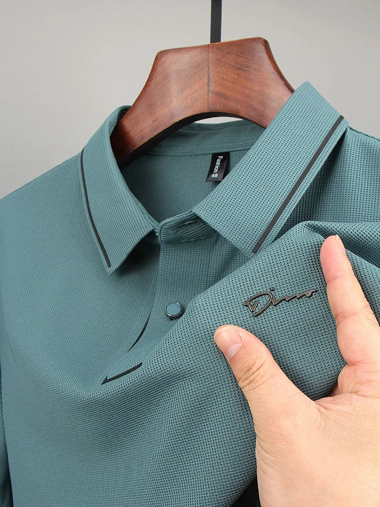 T-shirt à manches courtes pour hommes marque de luxe légère polo populaire haut confortable et soyeux respirant et décontracté 2025 été