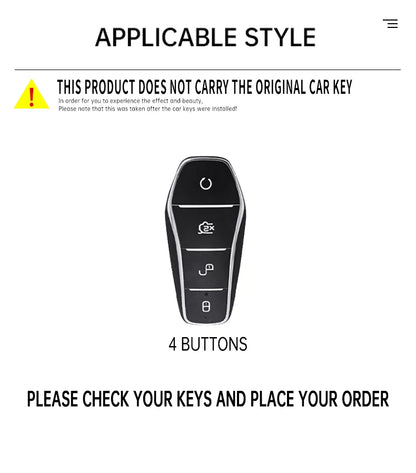 Porte-clés de voiture en alliage de Zinc, pour BYD Han Ev Tang Dm/Qin PLUS/Song Pro/MAX/Yuan Dolphin E2, coque de protection de décoration de clé de voiture