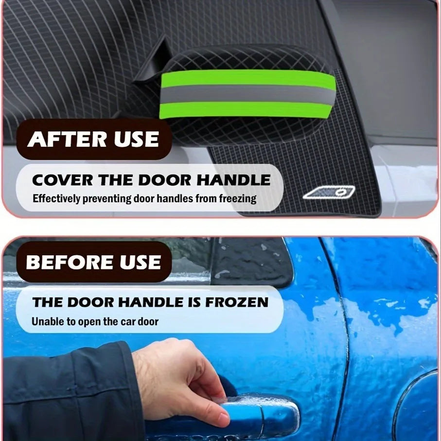 Housse de protection contre la neige Automobile pour pare-brise avant, protection contre la neige à aspiration magnétique antigel et anti-gel, housse de voiture