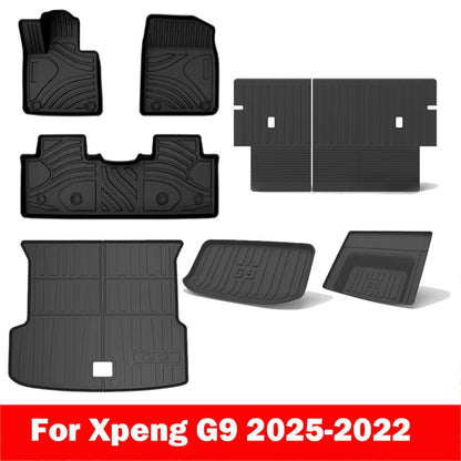 Tapis de sol et doublure de chargement en TPE pour Xpeng G9 2022 – 2024, doublures de sol toutes saisons, tapis de coffre en TPE, tampon étanche robuste LHD