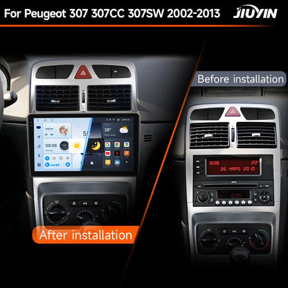 JIUYIN-Autoradio pour KIT 307, 307CC, 307SW, 2002-2013, CarPlay sans fil, Android Auto, systèmes intelligents de voiture, No 2 Din, DVD