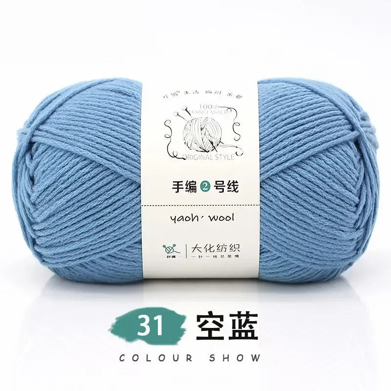 Fil de Coton Crocheté à la Main, 100g, Bricolage, Laine pour Bébé, Écharpe, Veste, Pull