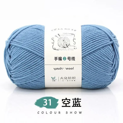Fil de Coton Crocheté à la Main, 100g, Bricolage, Laine pour Bébé, Écharpe, Veste, Pull