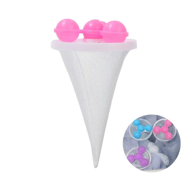 Sac filtrant réutilisable pour machine à laver, attrape-cheveux, peluches, poils d'animaux, vêtements, livres, outils, sac de collecte, boule à linge, D343