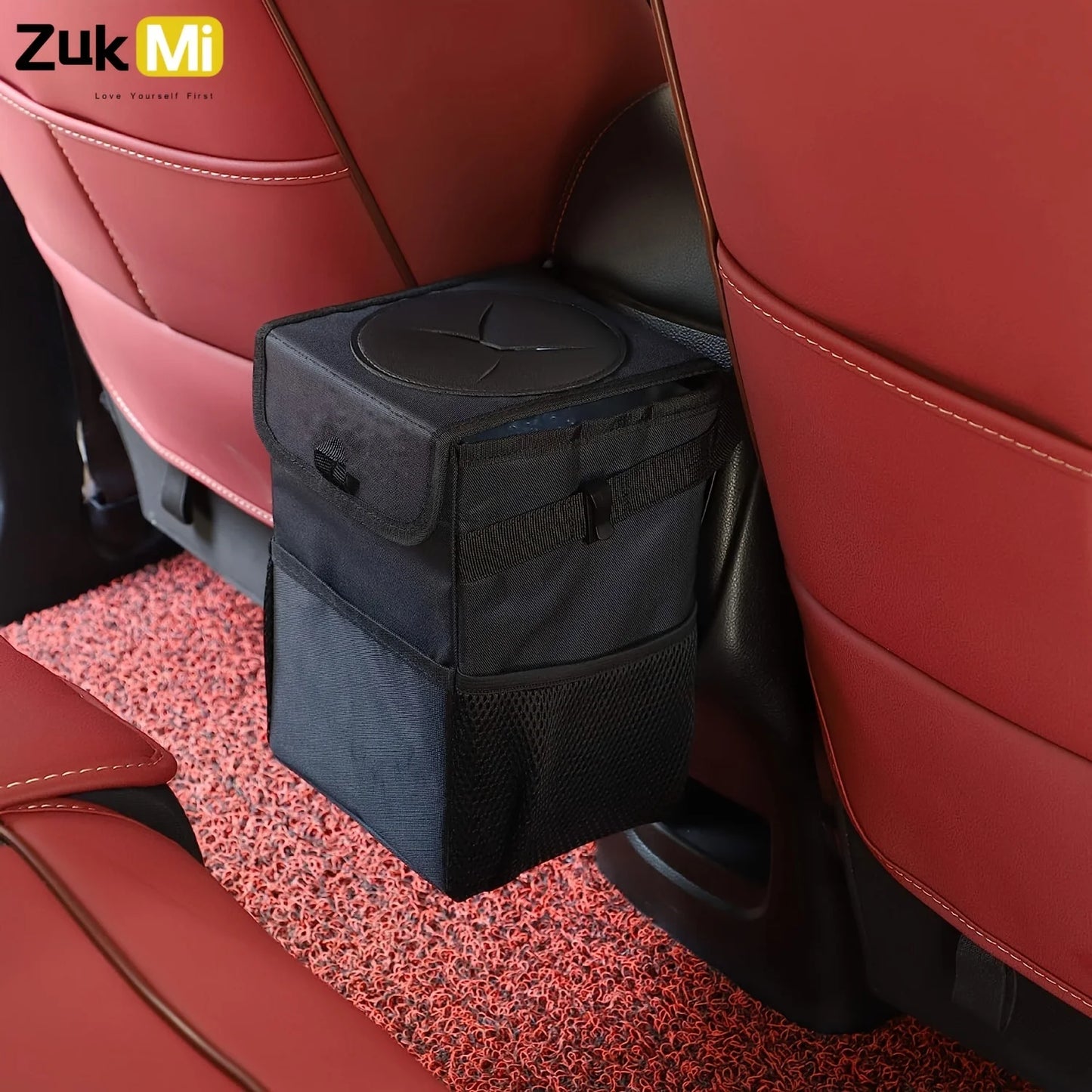 Poubelle de voiture avec couvercle-poubelle étanche, poubelle de voiture, organisateur de camion automobile pliable et sac de rangement, accessoire de voiture