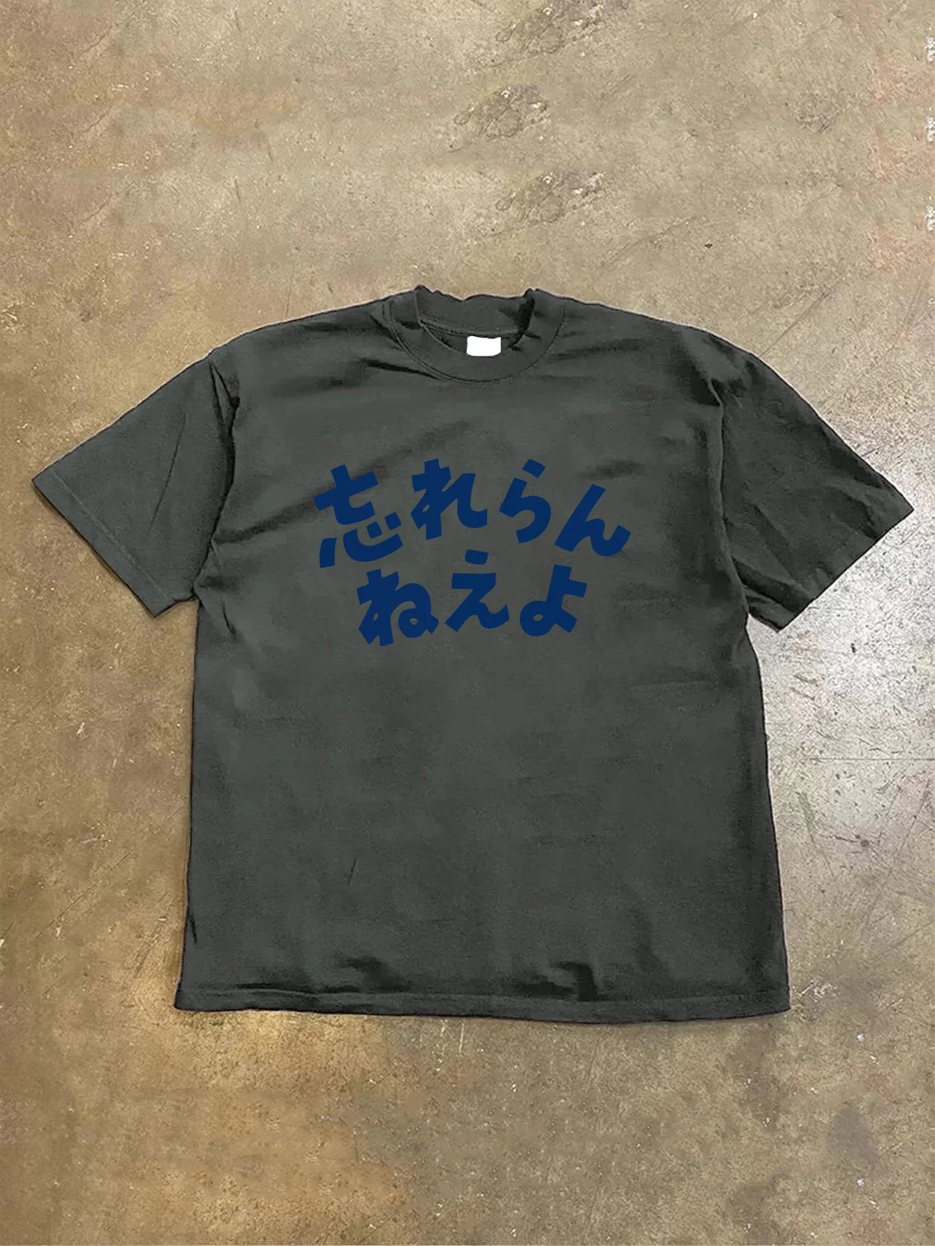 T-Shirt d'été décontracté à manches courtes, bleu vif, imprimé graphique de dessin animé, en coton, coupe régulière, col rond, respirant, ample, unisexe