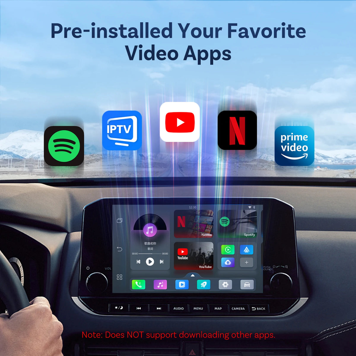 Ottocast Play2video Pro adaptateur Carplay sans fil boîtier AI Android Auto Netflix lecture vidéo YouTube miroir d'écran 1080p pour Audi