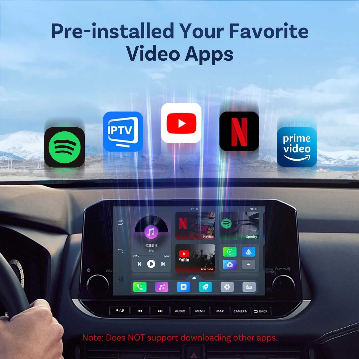 Ottocast Play2video Pro adaptateur Carplay sans fil boîtier AI Android Auto Netflix lecture vidéo YouTube miroir d'écran 1080p pour Audi