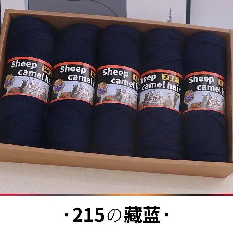 Fil de cachemire épais pour Crochet, tricot à la main, pull, écharpes, manteaux, chapeau, gants, bricolage, fil de laine d'alpaga doux et chaud, 500 g/ensemble