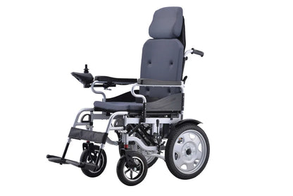 Fauteuil roulant électrique inclinable et pliable, léger, en acier au carbone, Portable, 50112-L140