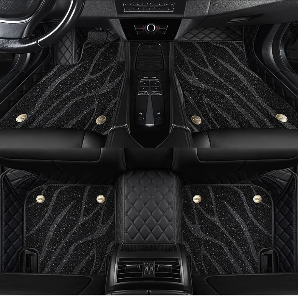 Tapis de sol de voiture personnalisé Double couche 5D, pour Mitsubishi Pajero Sport, accessoires de voiture, doublures de sol